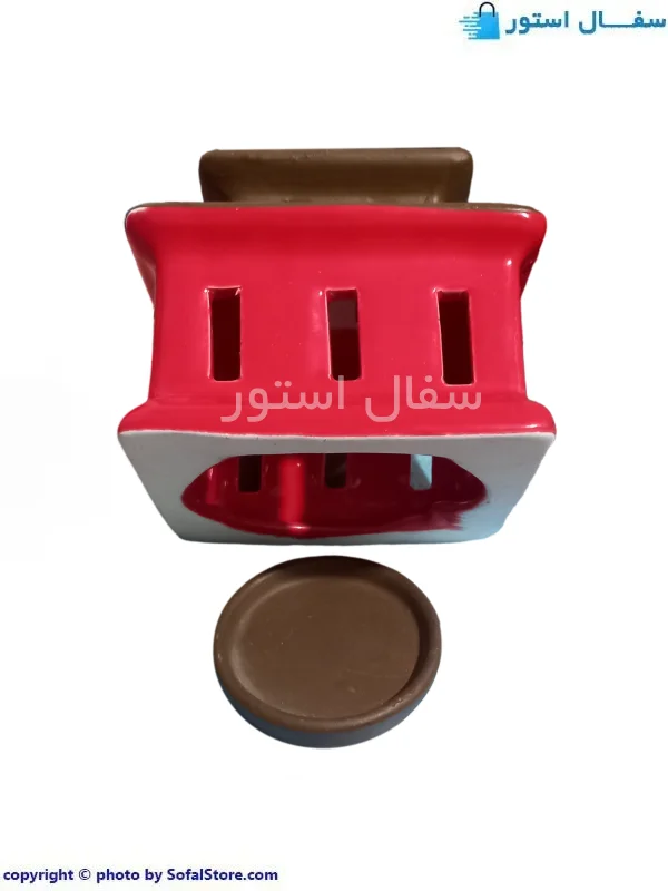 جاشمعی سرامیکی طرح کلبه چهارگوش جاشمعی سرامیکی طرح کلبه وارمری