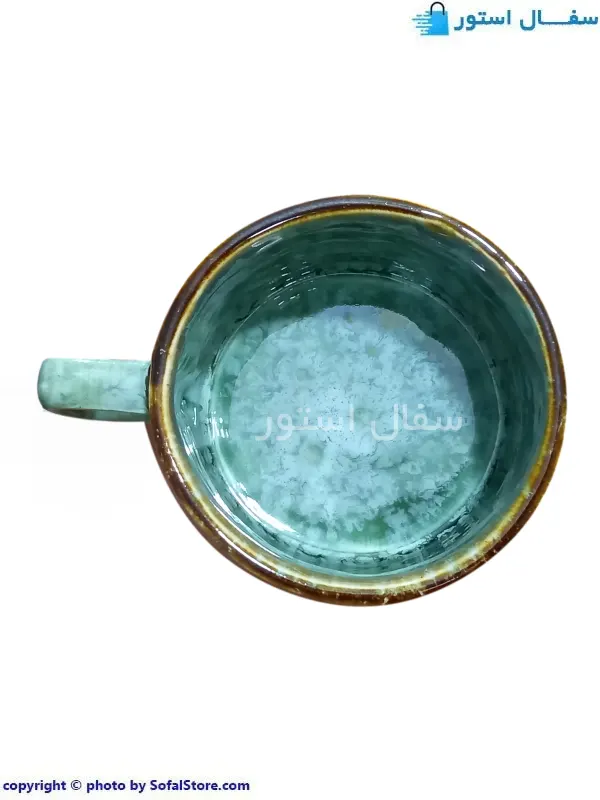 چای خوری سبز سرامیکی لیوان سرامیکی رنگ شره ای سبز