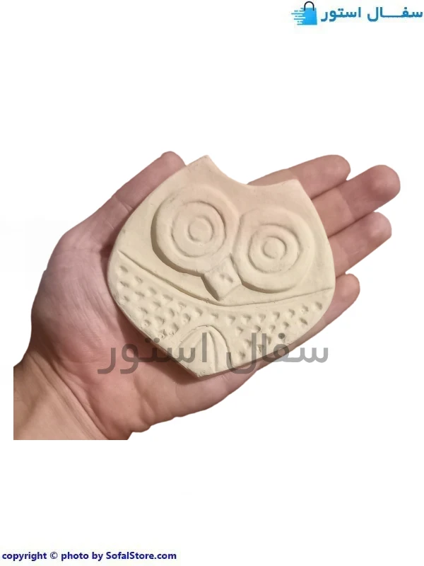 کاشی سفالی خام طرح جغد کاشی سفالی خام طرح جغد