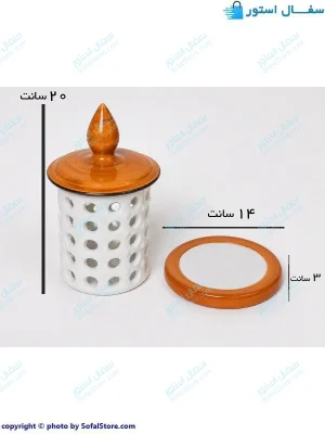 جاشمعی سرامیکی طرح فانوس زیره دار